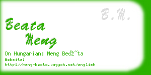beata meng business card